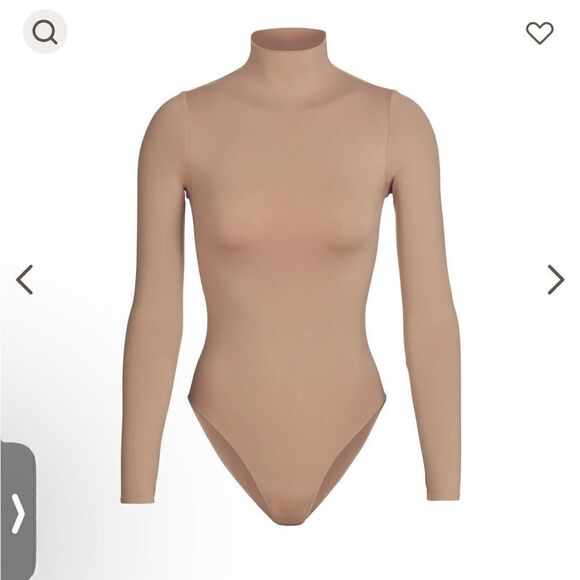 SKIMS NWOT ESSENTIAL MOCK NECK LONG SLEEVE BODYSUIT XS - Picture 1 of 5